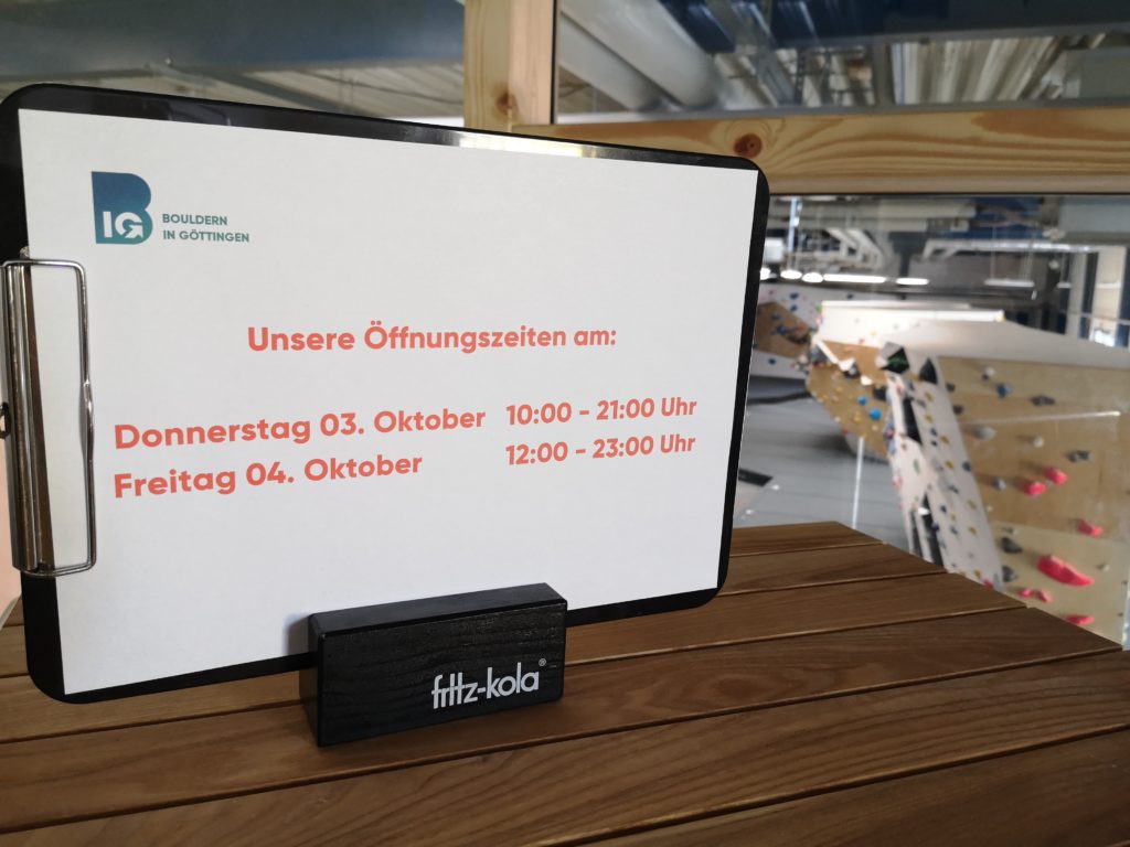 Öffnungszeiten am Tag der Deutschen Einheit BiG